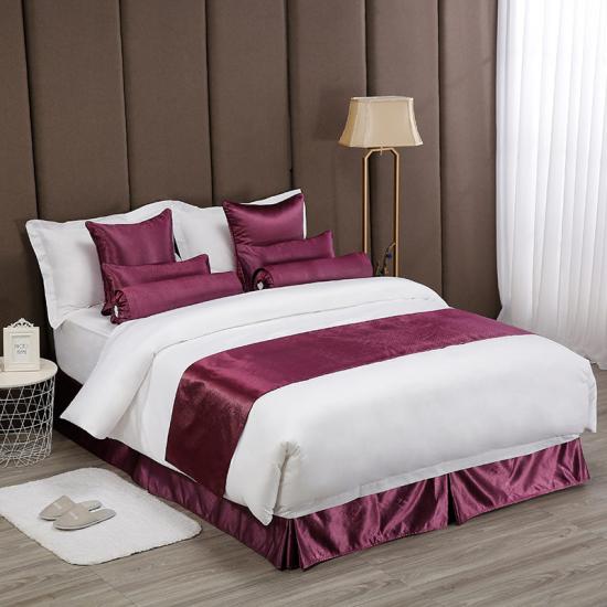  Queen King Satin Pure White 100% Cotton Bedsheet Bed Linen 5 Star Hotel Bedding Set